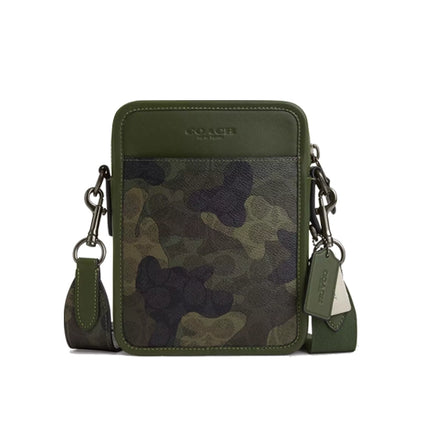 Coach Unisex Sullivan Crossbody In Signature Camo Print Qb/Dark Shamrock Multi