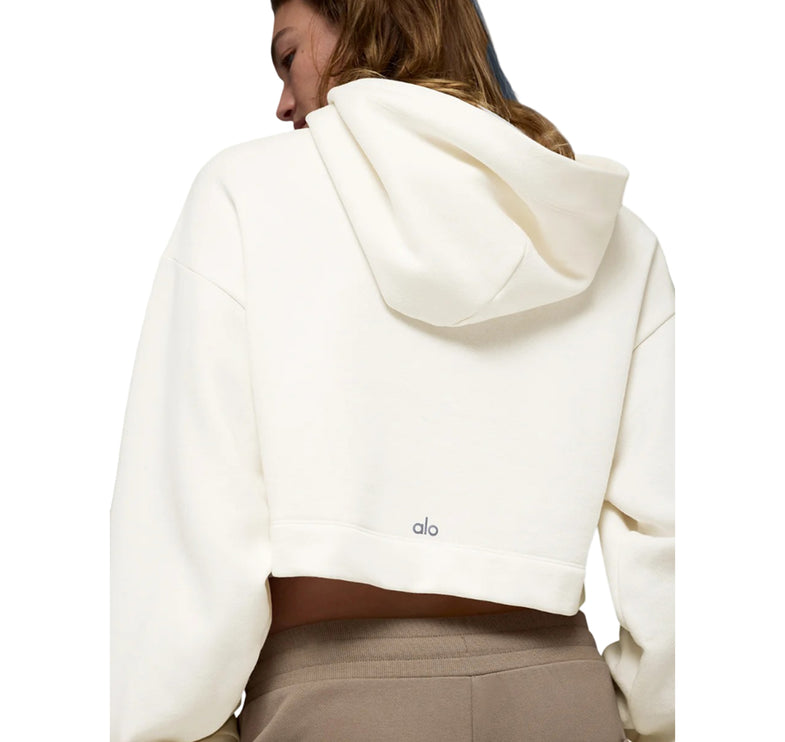 alo Women's Bae Hoodie Ivory