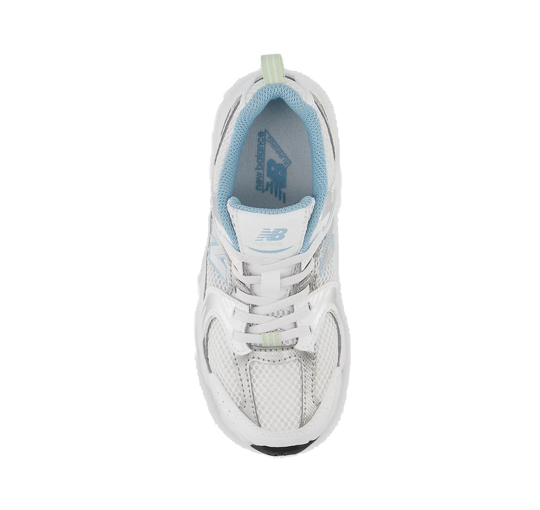 New Balance Little Kid's 530 White with Chrome Blue PZ530GB