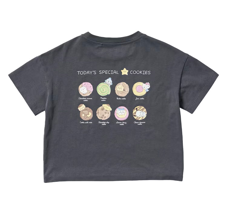Uniqlo Kid's Chiikawa x Sanrio Characters Sweets Collection Short Sleeve UT 08 Dark Gray