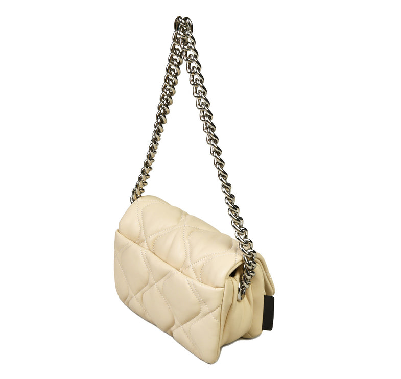 Marc Jacobs Women's Small Quilted Pillow Bag Marshmallow