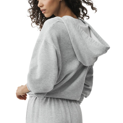 alo Women's Accolade Full Zip Hoodie Athletic Heather Grey