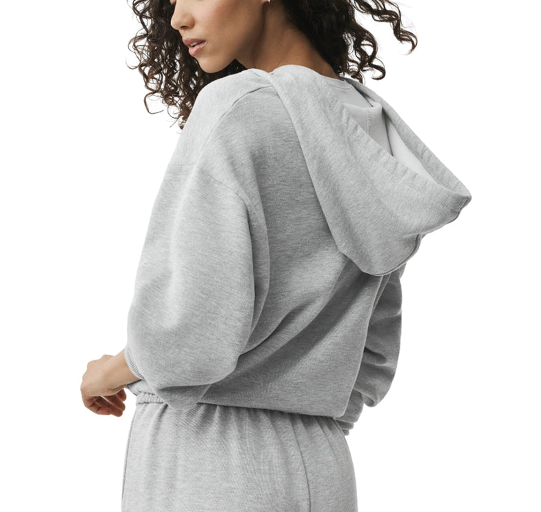 alo Women's Accolade Full Zip Hoodie Athletic Heather Grey