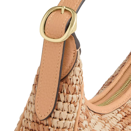 Coach Women's Emily Shoulder Bag With Gingham Print Gold/Tan