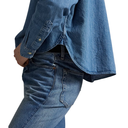 Polo Ralph Lauren Women's Cropped Boxy Denim Shirt Zaia Wash