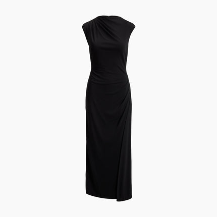 Polo Ralph Lauren Women's Pleated Jersey Boatneck Midi Dress Black