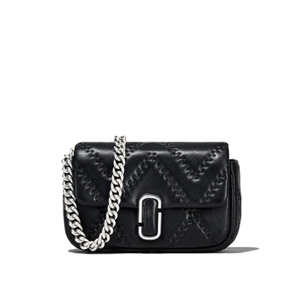 Marc Jacobs Women's The Quilted Leather J Marc Mini Shoulder Bag Black