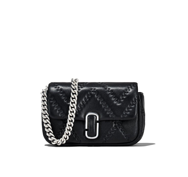 Marc Jacobs Women's The Quilted Leather J Marc Mini Shoulder Bag Black