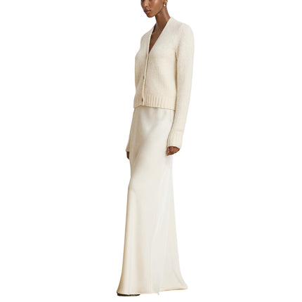 Polo Ralph Lauren Women's Wool-Blend Cropped V-Neck Cardigan Mascarpone Cream