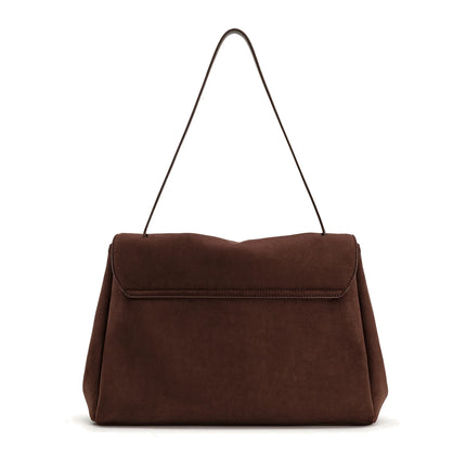 JW PEI Women's Hilary Faux Suede Shoulder Bag Dark Brown