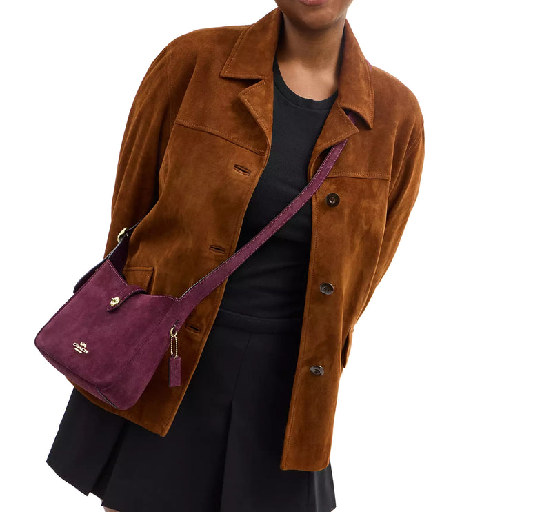 Coach Women's Hadley Mini Crossbody Bag Gold/Maroon