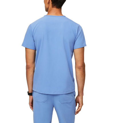 FIGS Men's Leon Three Pocket Scrub Top Ceil Blue