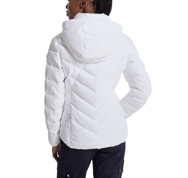 Michael Kors Women's Packable Quilted Puffer Jacket White