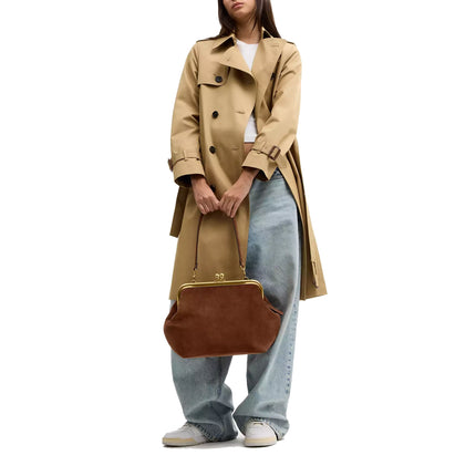Coach Women's Kisslock Frame Bag 27 Brass/Warm Brown