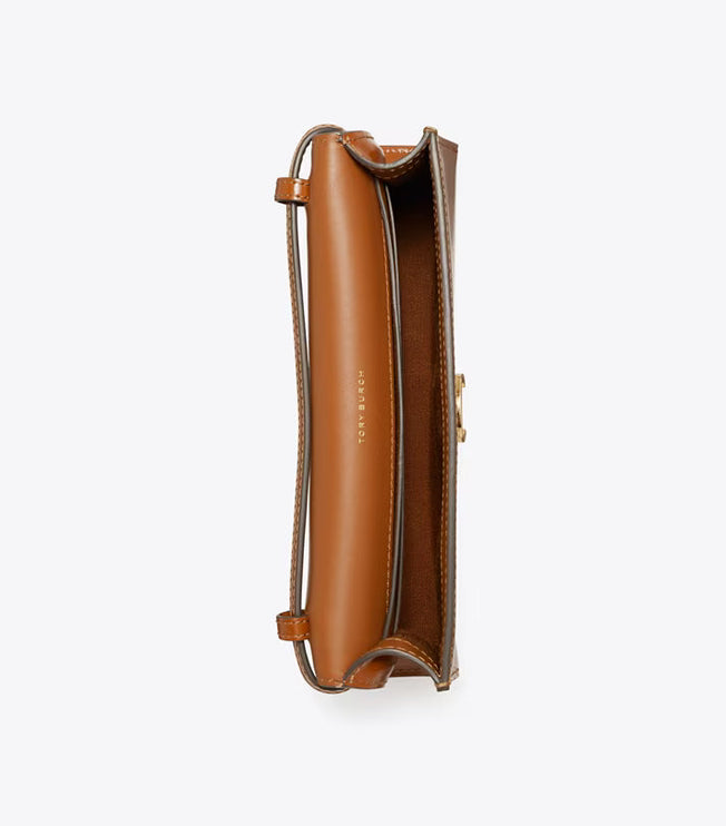 Tory Burch Women's Mini Robinson Spazzolato Crossbody DARK SIENNA