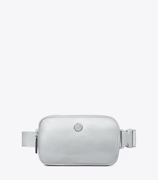 Tory Burch Women's Virginia Metallic Belt Bag Silver