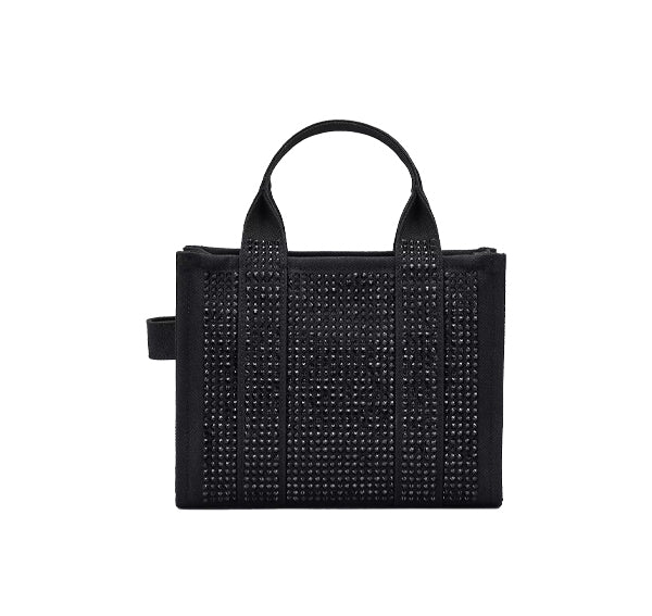 Marc Jacobs Women's The Crystal Canvas Small Tote Bag Black Crystal