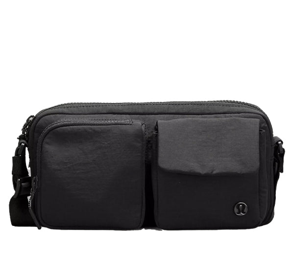 lululemon Unisex Multi Pocket Crossbody Bag 2.5L Black