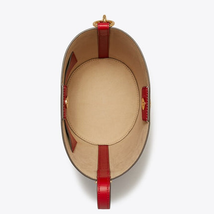Tory Burch Women's Patent Bucket Bag TORY RED
