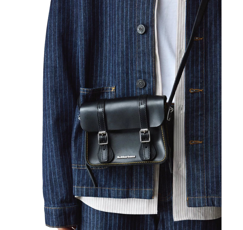Dr. Martens 7 Inch Leather Crossbody Bag Black