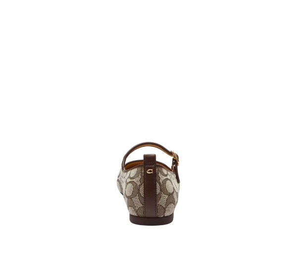 Coach Women's  C Rivet Mary Jane In Signature Jacquard Oak/Maple