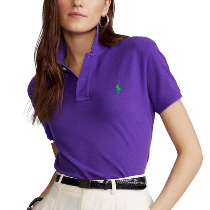 Polo Ralph Lauren Women's Classic Fit Mesh Polo Shirt Purple Chalet