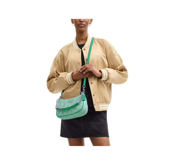 Coach Women's Teri Shoulder Bag Silver/Ivy/Green