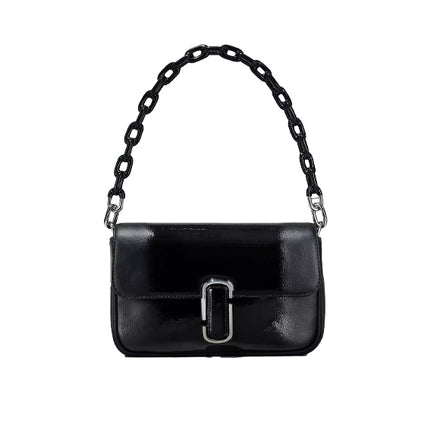 Marc Jacobs Women's The Shadow Patent Leather J Marc Shoulder Bag Black