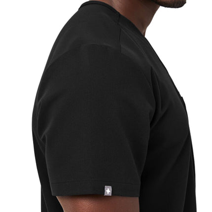 FIGS Men's Leon Three Pocket Scrub Top Black