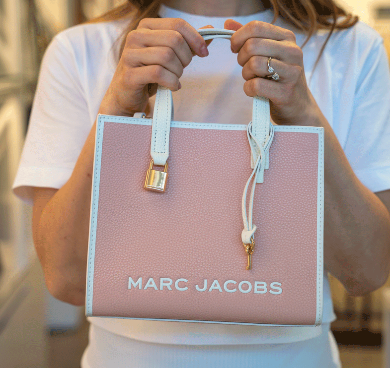Marc Jacobs Women's Mini Grind Colorblock Leather Tote Pink Multi