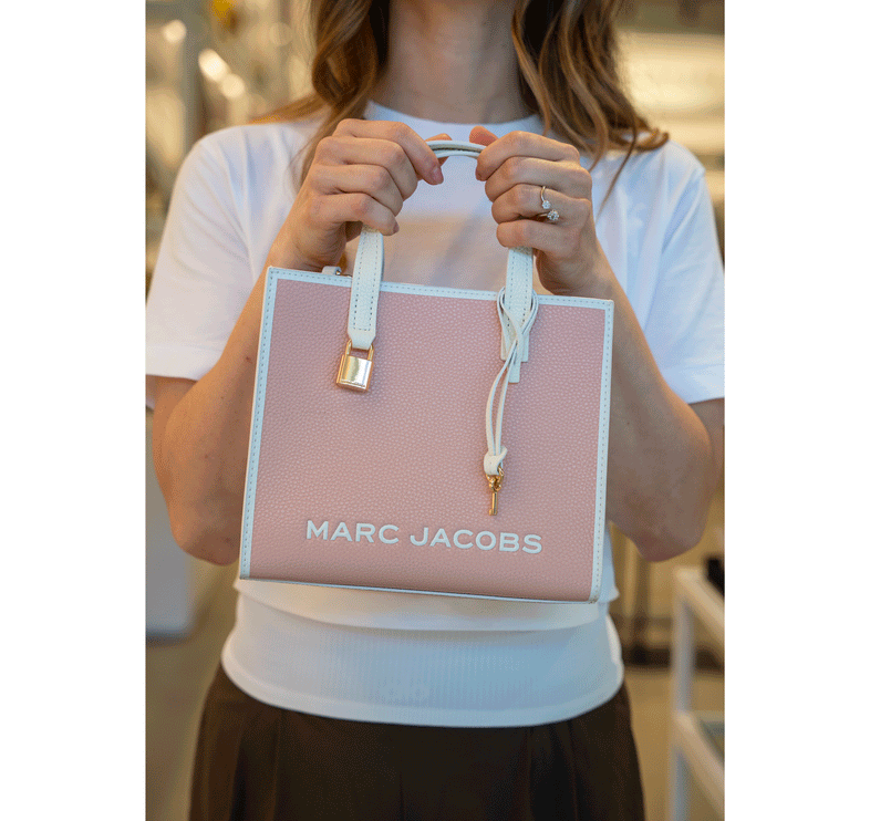 Marc Jacobs Women's Mini Grind Colorblock Leather Tote Pink Multi