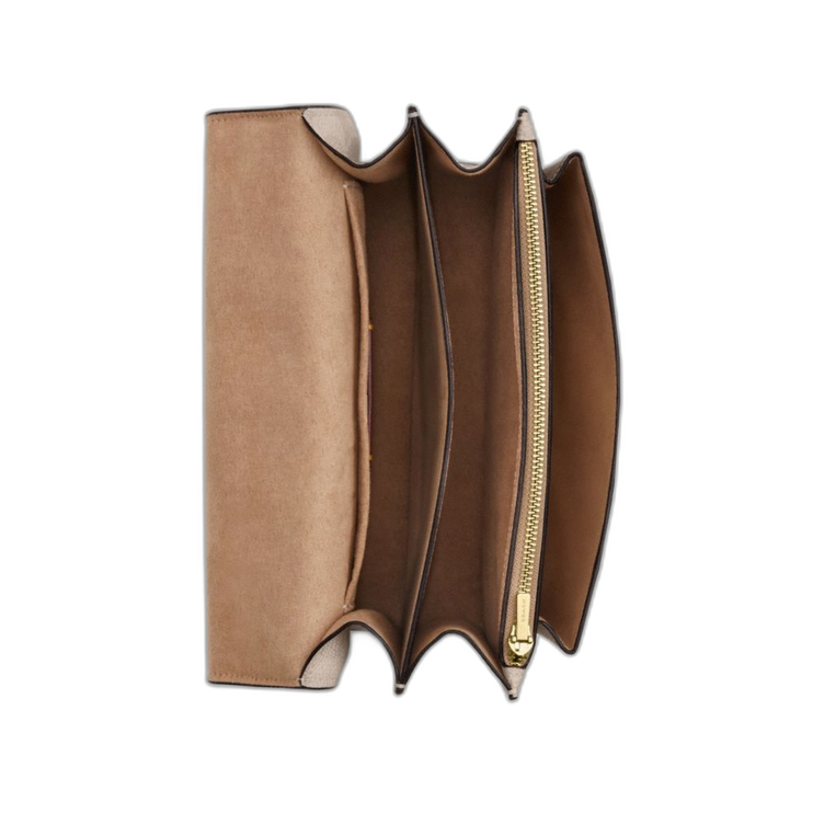 Coach Women's Klare Crossbody Bag In Blocked Signature Canvas Gold/Sand/Tan