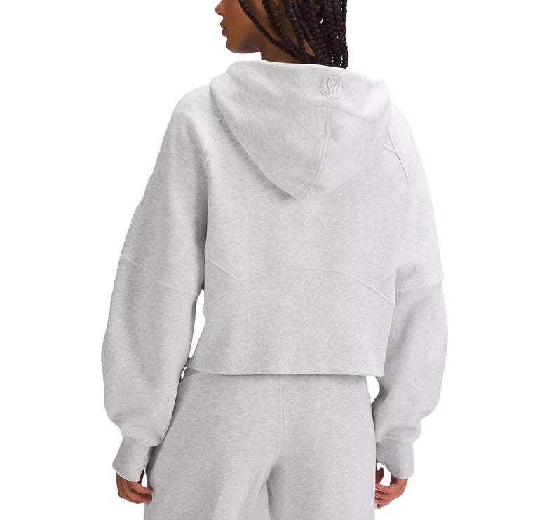 lululemon Women's Scuba Oversized Half Zip Hoodie Heathered Core Ultra Light Grey