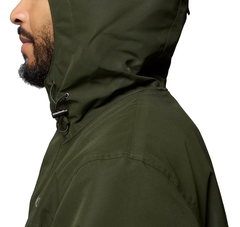 Columbia Men's Landroamer Fleece Lined Rain Jacket Greenscape/Stone Green