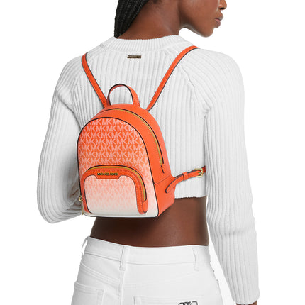 Michael Kors Women's Jaycee Extra Small Ombré Logo Convertible Backpack Poppy