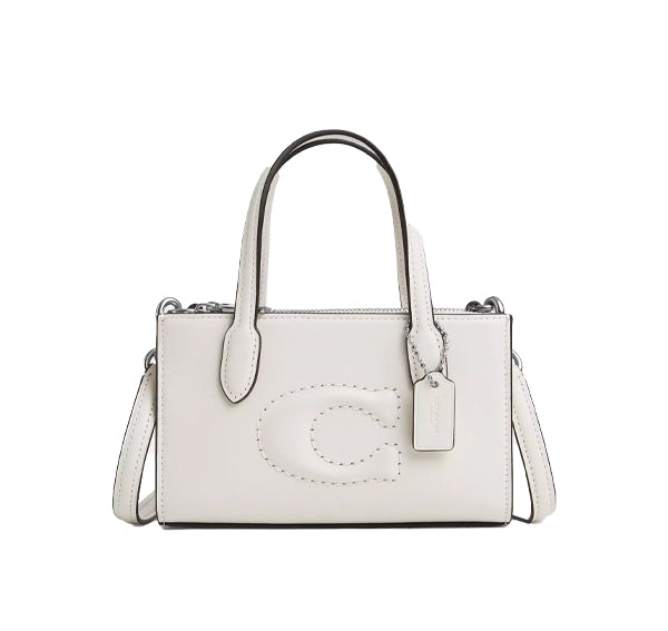 Coach Women's Nina Mini Tote Bag Silver/Chalk