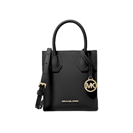Michael Kors Women's Mercer Extra Small Pebbled Leather Crossbody Bag Black - Hemen Kargoda