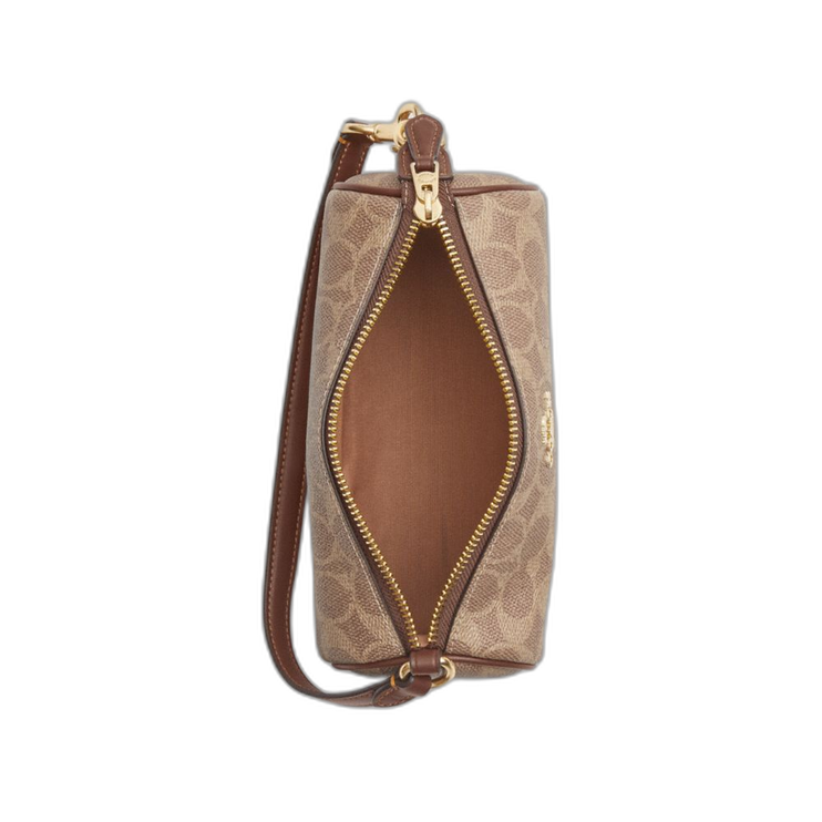 Coach Women's Nolita Barrel Bag In Signature Canvas Gold/Tan/Brown