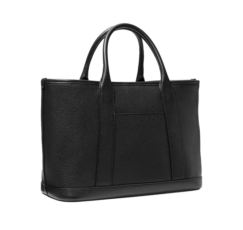 Michael Kors Women's Luisa Medium Pebbled Leather Tote Bag Black