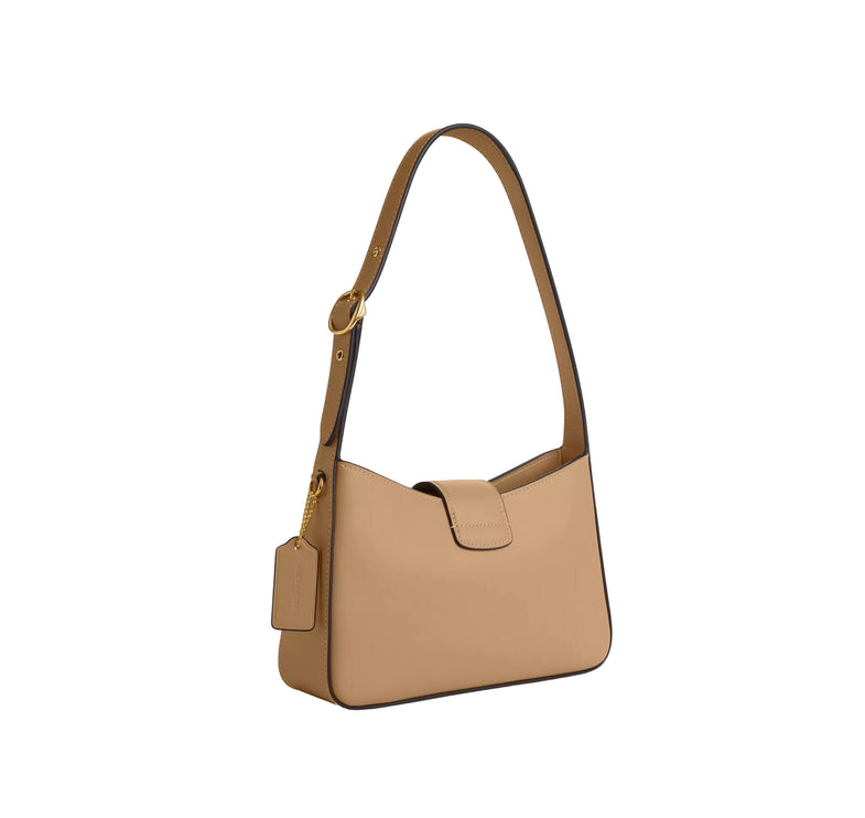 Coach Women's Eliza Shoulder Bag With Leather Covered Closure Gold/Tan