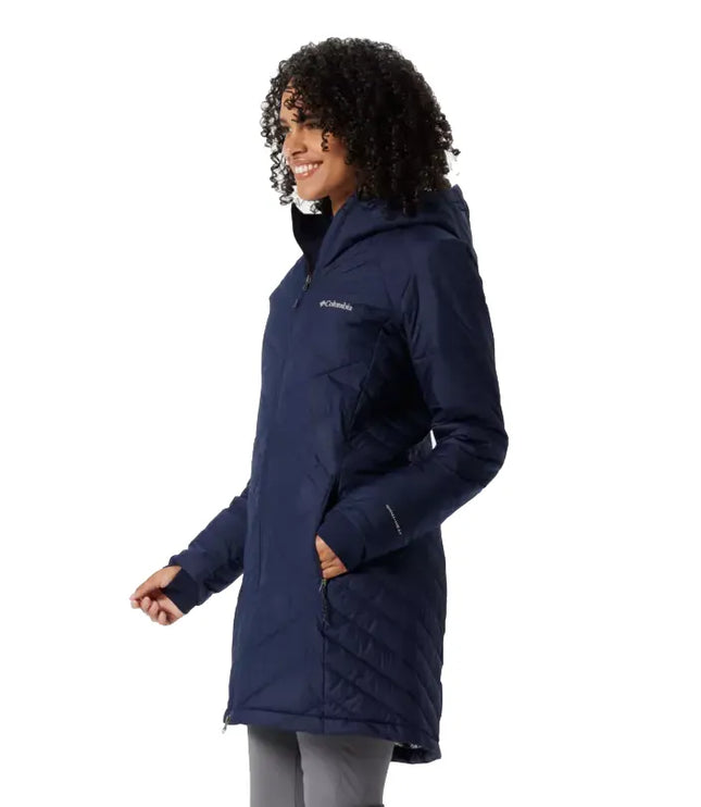 Columbia Women's Heavenly Long Hooded Jacket Dark Nocturnal - Hemen Kargoda