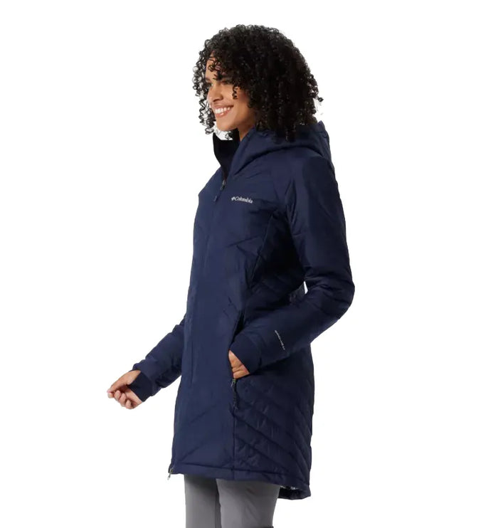 Columbia Women's Heavenly Long Hooded Jacket Dark Nocturnal - Hemen Kargoda