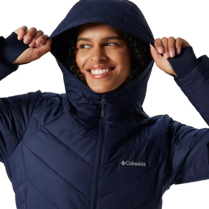 Columbia Women's Heavenly Long Hooded Jacket Dark Nocturnal - Hemen Kargoda