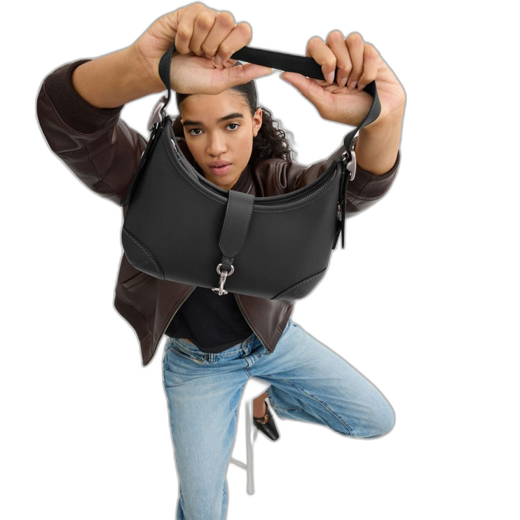 Coach Women's Hamptons Hobo Bag Silver/Black