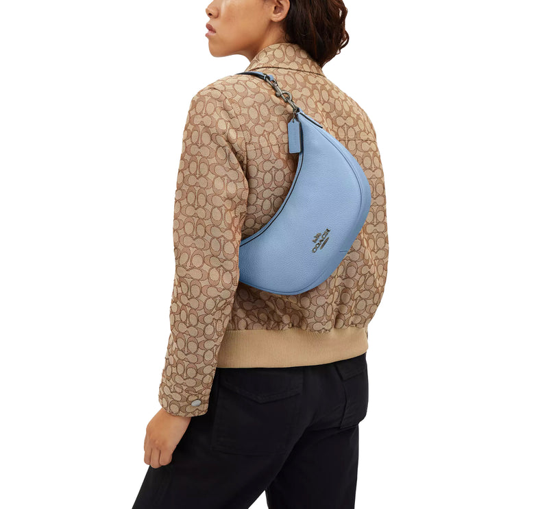 Coach Women's Aria Shoulder Bag Gunmetal/Cornflower