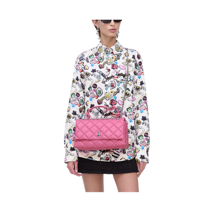 Marc Jacobs Women's The Quilted Dual Convertible Shoulder Bag Bow Pink