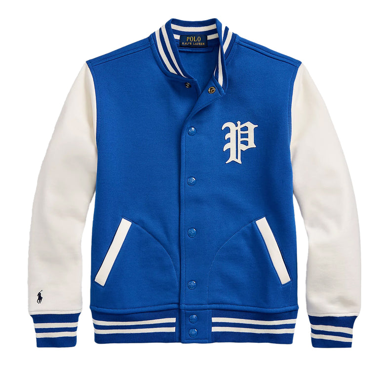 Polo Ralph Lauren Boy's Fleece Baseball Jacket Heritage Blue