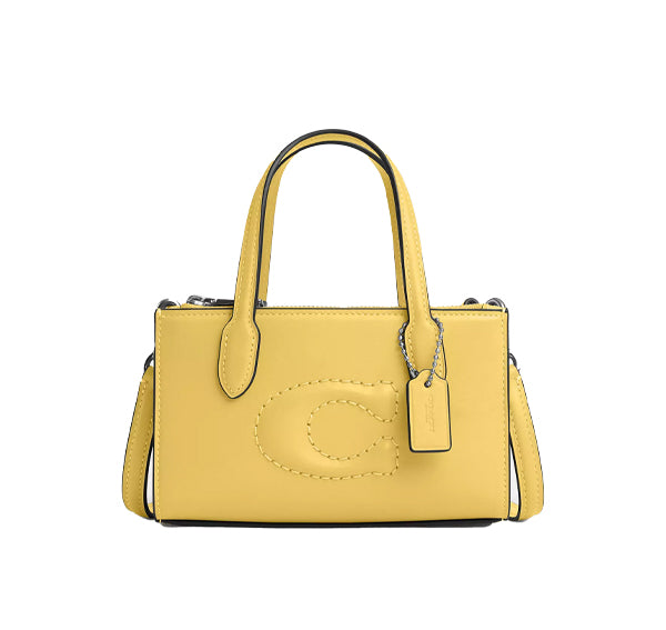 Coach Women's Nina Mini Tote Bag Silver/Daisy