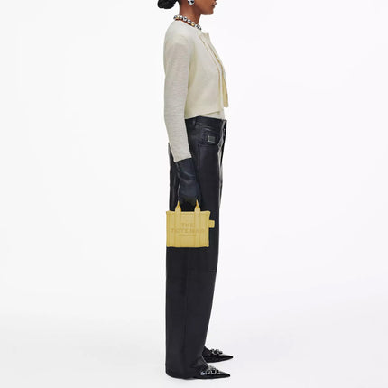 Marc Jacobs Women's The Leather Mini Tote Bag Custard
