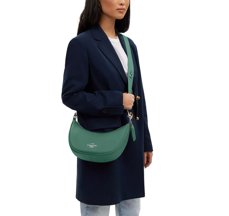 Coach Women's Aria Shoulder Bag Silver/Bright Green